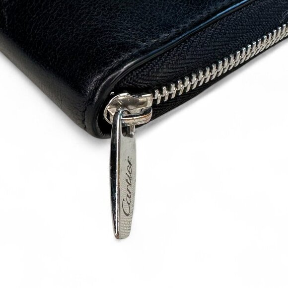 Cartier "Must de Cartier" Long Zipped International Wallet Black Unisex - Picture 4 of 16